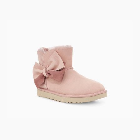 UGG Classic Mini Two-Tone Bow - Boots Dame - Oransje (NO-V574)